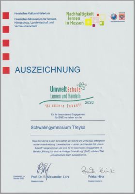 umweltschule urkunde